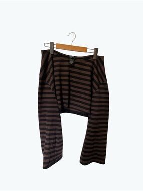 Striped Cropped Top in Brown and Black